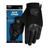 Callaway Golf Rain Spann Glove (Black, Cadet (Shorter Fingers), Medium-Large, Worn on Both Hands)