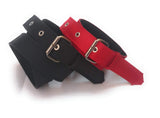 Generic Women Xxl Oversize Plus Size Denim Material Jeans Belts Black And Red 2Pcs Combo