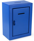 Metal Donation Box Charity Steel Collection ballot Box Office Suggestion Box Secure Box With Front and top Slot Easy Wall Mount