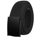 Drizzte 75 Long Mens Plus Size Canvas Colth Fabric Belt Casual Black Web Belts