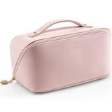 Vlando Makeup Bag,Large Capacity Travel Toiletry Bag,Cosmetic Bags for Women PU Leather Waterproof Portable Pouch with Divider &