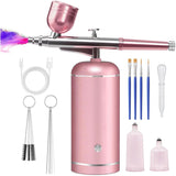 Airbrush Kit with Compressor - 48PSI High-Pressure, Non-Clogging Air Brush Set Cordless Rechargeable with 0.3mm Nozzle and Clean