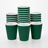 Restaurantware-12 Ounce Disposable Coffee Cups, 500 Ripple Wall Hot Cups For Coffee - Lids Sold Separately, Rolled Rim, Forest G