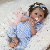 KSBD Reborn Baby Dolls - 18 Inch Realistic Baby Doll Newborn Girl Real Life Baby Dolls with Lifelike Hair, Eyelashes Handmade We