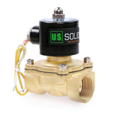 U.S. Solid 1 Brass Electric Solenoid Valve 110V AC Normally Closed Air Non-potable Water Oil Diesel
