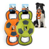 ALL FOR PAWS Ballistic Handle Ball Durable Dog Toy with Squeaker, Tough Dog Toy for Aggressive Chewers, Interactive Handle for M