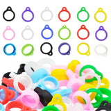 Wzttdm 100 Pcs AntiLost Silicone Rubber Ring Holder, Silicone Lanyard Holder Case for Pen, Pen AntiLost Silicone Rubber Ring f