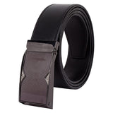 Zacharias MenS Pu Leather Flap Buckle Belt (Pack Of 1) (Gf13_Black)