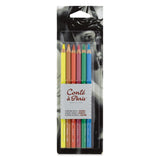 Cont Paris Pastel Pencils with 6 Count Assorted Bright Colors
