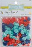 Babyville Boutique 35033 Snaps, Size 20, Red, Blue & Light Blue (60Sets)