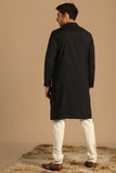 Manyavar Men'S Casual Black Kurta (L)