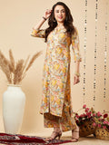Gosriki Women'S Cotton Blend Printed Straight Kurta With Palazzo Set (Half Yellow-Nw-Gs_M_Yellow_Medium),Yellow,,B0CJY7GLZ4