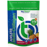 BioTrust Ageless Multi Collagen Peptides Powder - 5 Types (I, II, III, V, X) - Fruit Punch Collagen Powder for Women & Men - Hyd