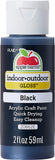 Apple Barrel Gloss Acrylic Paint in Assorted Colors (2Ounce), 20662 Black