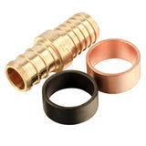 (Pack of 20) EFIELD 1/2 Pex X 1/2 Polybutylene Transition Coupling Pex Crimp Brass Fittings With Rings For Connect Pex and PB Pi