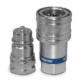 1/2 NPT Thread Ag Quick Connect Hydraulic ISO5675 Poppet Style Coupler Coupling 1/2 body size Tractor Bobcat Skid Steer Load