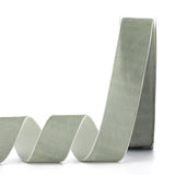 Lemon Park Dusty Green Velvet Ribbon,1-1/2W x 20Yd Single Face,Great for Gift Wrapping,Hair Bows,Handmade Craft and Christmas,We