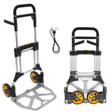 MountIt! Hand Truck Dolly Industrial Strength 440 Pound Weight Capacity | Heavy Duty Folding Dolly for Moving with Collapsibl
