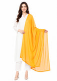 Chandrakala Chiffon Dupatta For Women,Shawl Scarf Wrap Chunni,(D285P), Yellow274, One Size