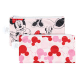 Bumkins Disney Reusable Snack Bags, for Kids School Lunch and for Adults Portion, Washable Fabric, Waterproof Cloth Zip Bag, Sup