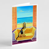 Bloodhound Couch Sitting Greeting Cards And Envelopes Pack Of 8