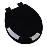 Bath D cor 1F1R5-90 Premium Molded Wood Round Toilet Seat with Adjustable Hinge & OSG, Black