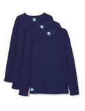 Adar Underscrubs for Women 3 Pack Long Sleeve Underscrub Comfort Tee 2903 Navy M