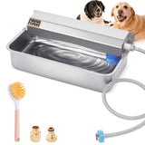 Automatic Water Dispenser for Dog, 6L Dog Water Bowl Dispenser, Large Stainless Steel Indoor/Outdoor Water Feeder Suitable for D
