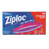 Ziploc Easy Open, Storage Quart 48 Count