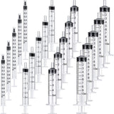 20 Packs Plastic Syringe with Measurement, Suitable for Measuring, Watering, Refilling (1 ml/ 3 ml/ 5 ml/ 10 ml)