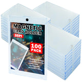 TORONTOKYO 100ct Magnetic Card Holders for Trading Cards, 35PT One Touch Card Holder, Card Protector Hard Plastic for Baseball F