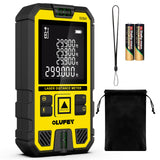 OLUFEY Laser Measure,Laser Distance Meter Device IP54 Portable Digital Measure Tool Range Finder with Bubble Levels and LCD Back