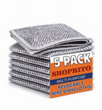 SHOPRITO Steel Wire Dish Washing Cloth, Pack of 5, NonScratch Scrubber