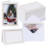 100 Count Photo Frame Cards with Envelopes 4x6 Paper Picture Frame Notecards Photo Card Holder for Thanksgiving Halloween Weddin