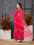 Gosriki Women'S Cotton Blend Straight Printed Kurta With Pant & Dupatta (Sanskrit Rani-Nw-Gs_Xl_Pink_X-Large),Pink,,B0D5VJRXZP