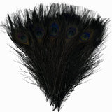 20pcs Black Peacock Feathers 10-12Inch Feather for Crafts & Decoration Christmas Tree Wedding Party Ornaments Hat Costume Decor