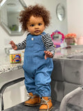 RXDOLL Reborn Baby Dolls Black Toddler Boy 26 Inch Big Size Lifelike African American Baby Doll Girl Realistic Babies Biracial S