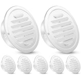 Zonon 8pcs Stainless Steel Soffit Vents 6 Inch Round Dryer Vent Cover with Mesh Screen for Home Outdoor Bathroom Wall Ceiling Ou