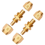 Pronese 2 Pack Soild Brass HPT Air Reusable Hose Splicer Repair Kit,Air Hose Fitting for 3/8-Inch ID Rubber Hose