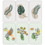 woopme Set of 6 Magnetic Abstract Modern Leaf Flower Design Bookmark for Book Lovers Readers Students Gift Magnetic Page Clips F