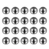 HARFINGTON 40pcs Beads 10mm Stainless Steel 5mm Hole Dia Bead for DIY Crafts, Silver Tone