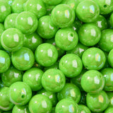 CYEENUT 20mm Acrylic Green Beads 60pcs Chunk Bubblegum Bead Beadable Pen Ball Beads for Pen Bag Jewelry Making Necklace Bracelet