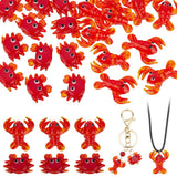 NBEADS 16 Pcs 2 Styles Handmade Lampwork Beads, Sea Animal Beads Crab Bumpy Beads for DIY Jewelry Making Bracelet Necklace Earri