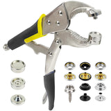 Snap Fastener Tool,Snap Tool for Boat Covers, Heavy Duty Snap Setter Pliers Canvas Snap Fasteners Kit Includes 60 Sets 15mm Stai