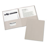 Avery 47990 Two Pocket folder, 81/2Inch x11Inch ,20 Sht Cap., 25/BX, Gray