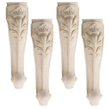 T Tulead 4PCS Wood Furniture Feet Unfinished Carved Sofa Legs Decorative Couch Feet 250mm Height,for Cabinet Wardrobe Ottoman