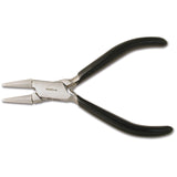 The Beadsmith Double Round Nose Nylon Jaw Pliers 5Inches (127mm), Black Vinyl Comfort Grip Handle with Double Leaf Springs