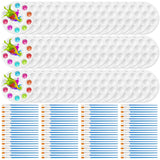 Chivertion 150 Pcs Paint Brushes Palettes Sets Bulk 100 Pcs Nylon Painting Brushes 50 Pcs Tray Palettes for Acrylic Oil Watercol
