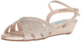 Dyeables Womens Emma Wedge Sandal Champagne 7 W Us -Like New