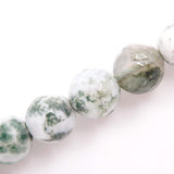 Malahill Faceted Gemstone Beads for Jewelry Making, Sold per Bag 5 Strands Inside (Tree Agate, 8mm)
